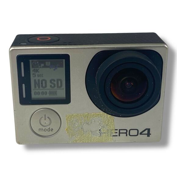 GoPro HERO 4 Silver Edition 4K Action Camera Tested Works No BATTERY OR SD CARD - Picture 1 of 5